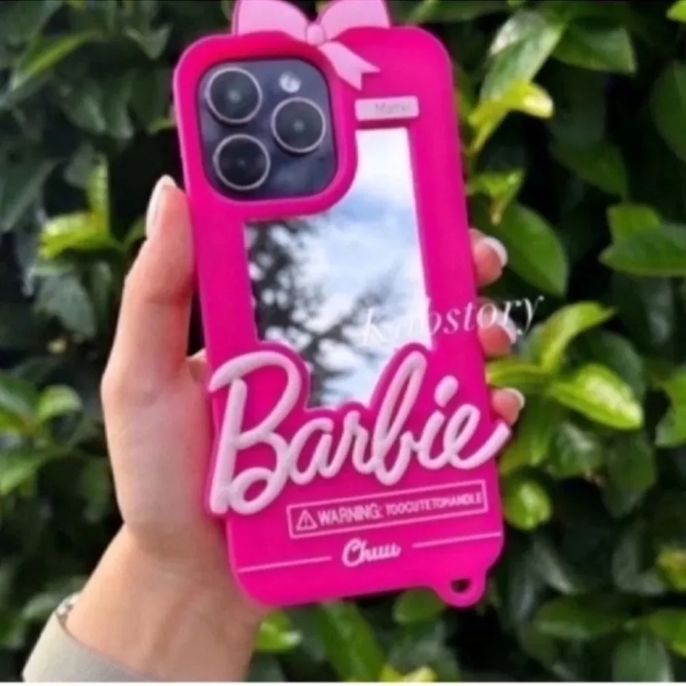 New Pink Barbie The movie Inspired Mirror Phone Case For iPhone Pro Max 13/14